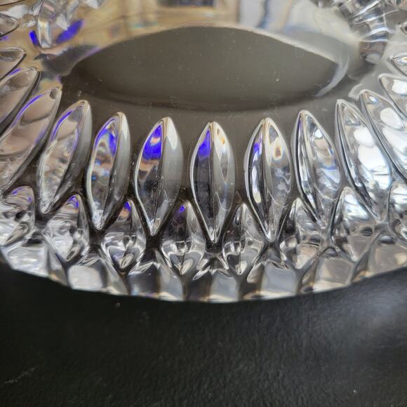 Vintage Gorham Canoe Shaped Heavy Crystal Bowl Candy Althea Pattern Hand Cut - Picture 3 of 10